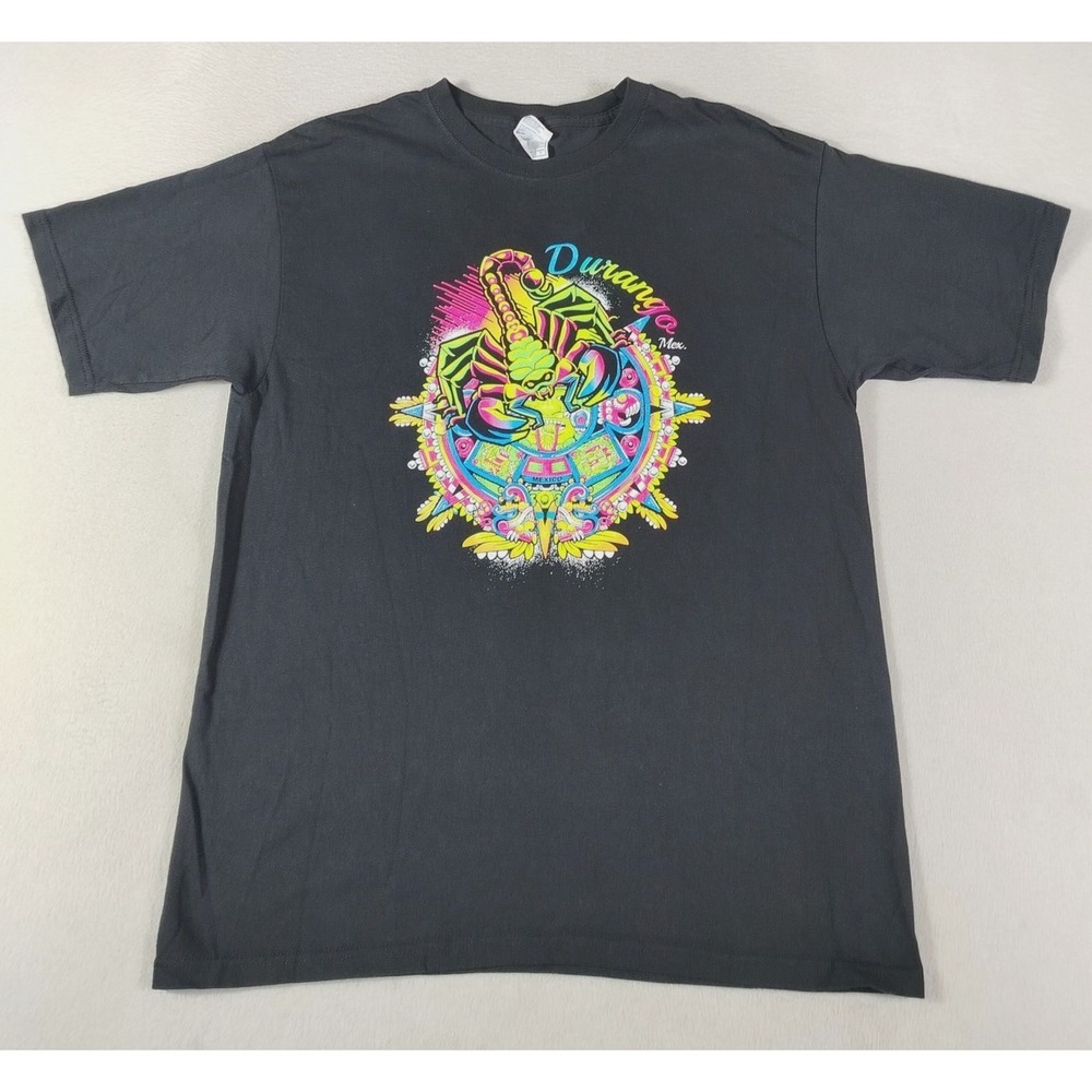 Yazbek Durango Mexico Scorpion Shirt Mens Large Black Souvenir Graphic Tee